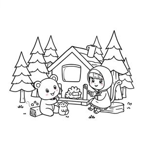 Masha y el Oso: Libro para Colorear de Aventuras