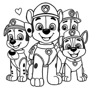 Página para colorear de La Patrulla Canina