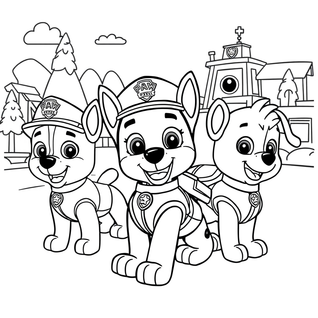 Libro de colorear de la Patrulla Canina