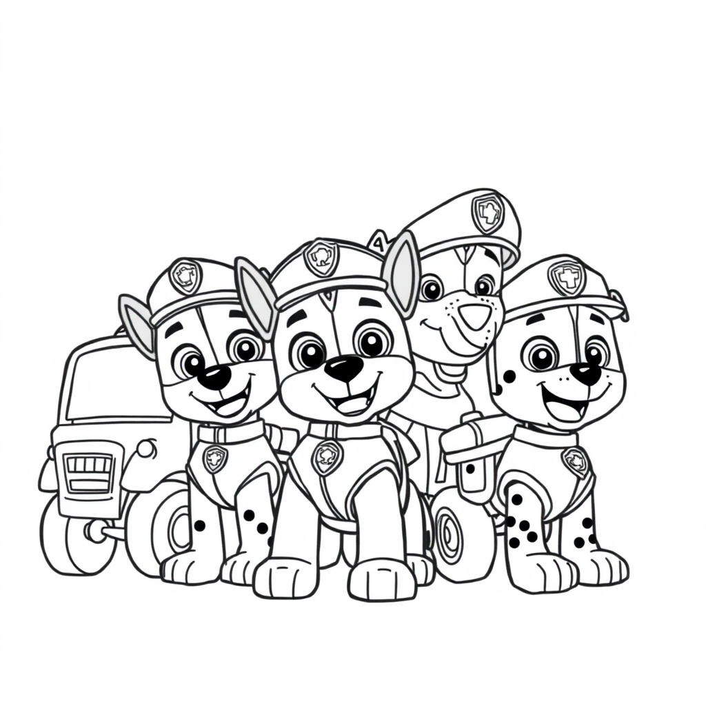 Libro para Colorear de Patrulla de Cachorros