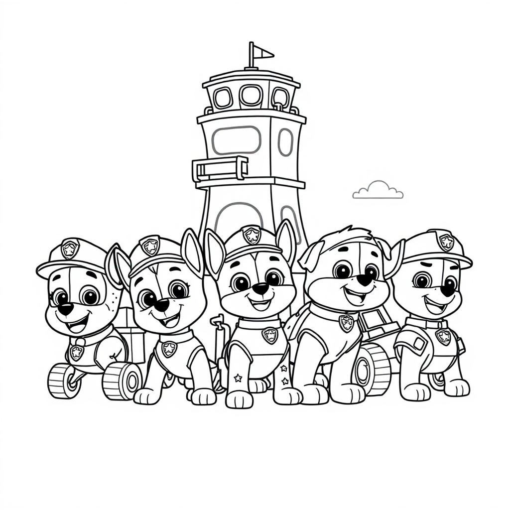 Kolorowanka z Psiego Patrolu