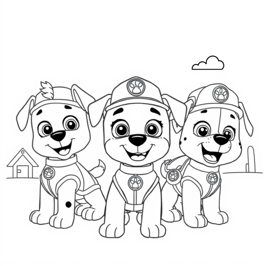 Libro para Colorear: Patrulla de Cachorros