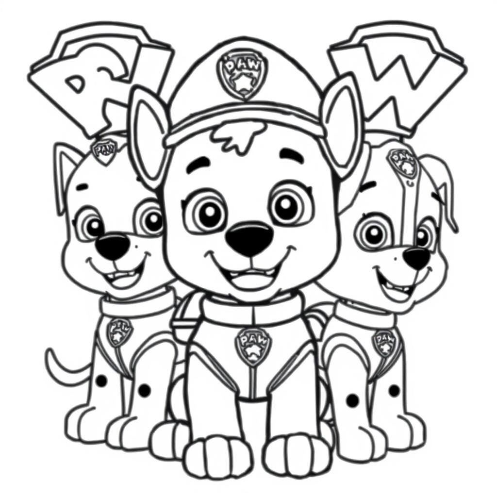 Libro para Colorear de La Patrulla Canina