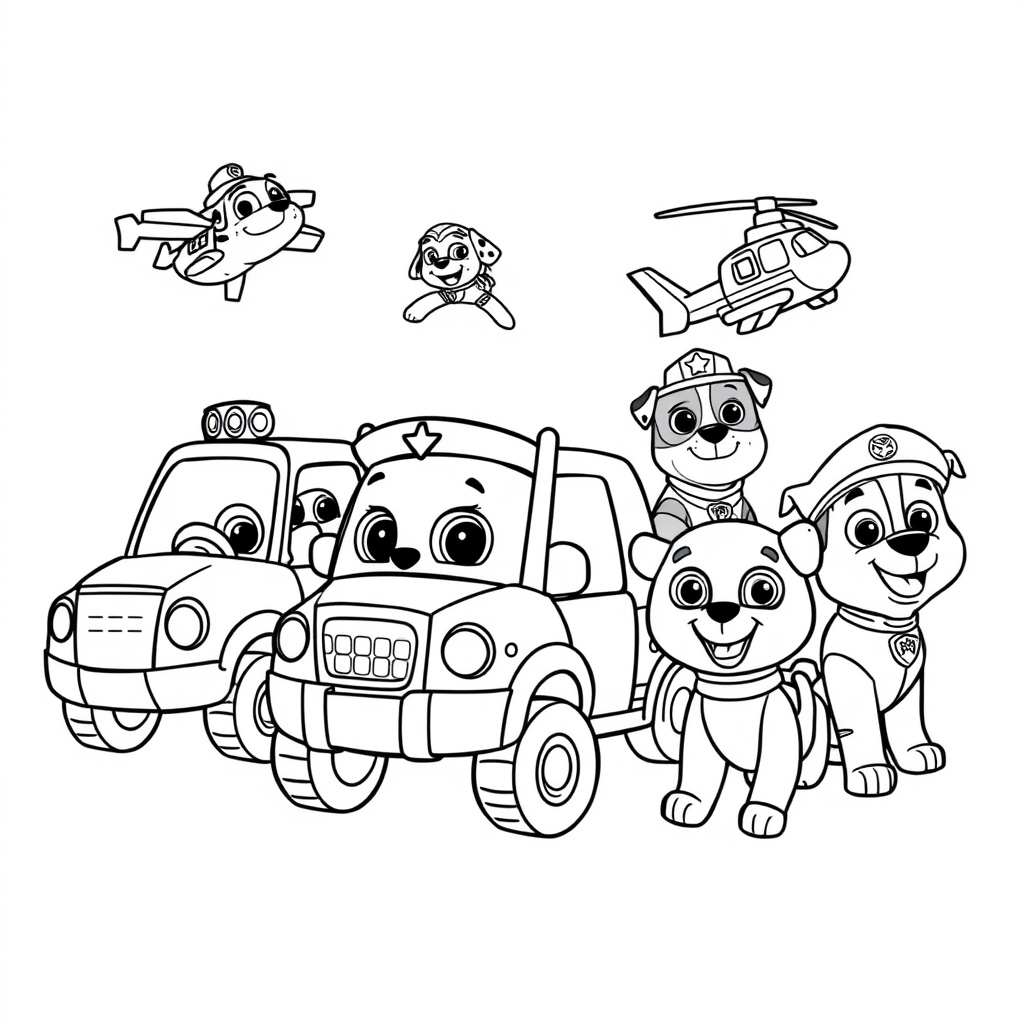Psiego Patrolu Kolorowanka