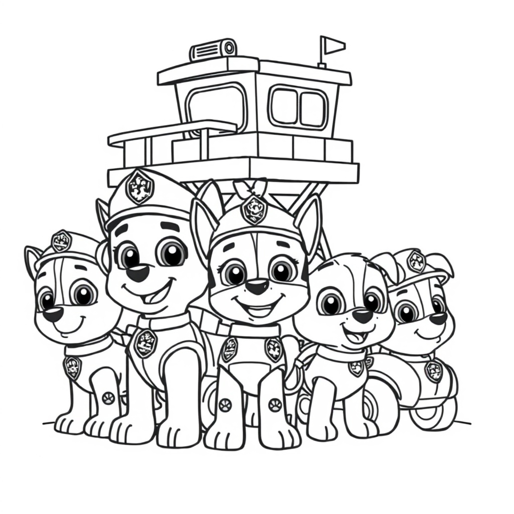 Libro para Colorear de Patrulla Canina