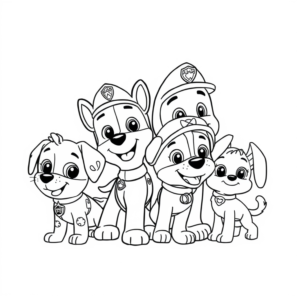 Kolorowanka: Psi Patrol w akcji
