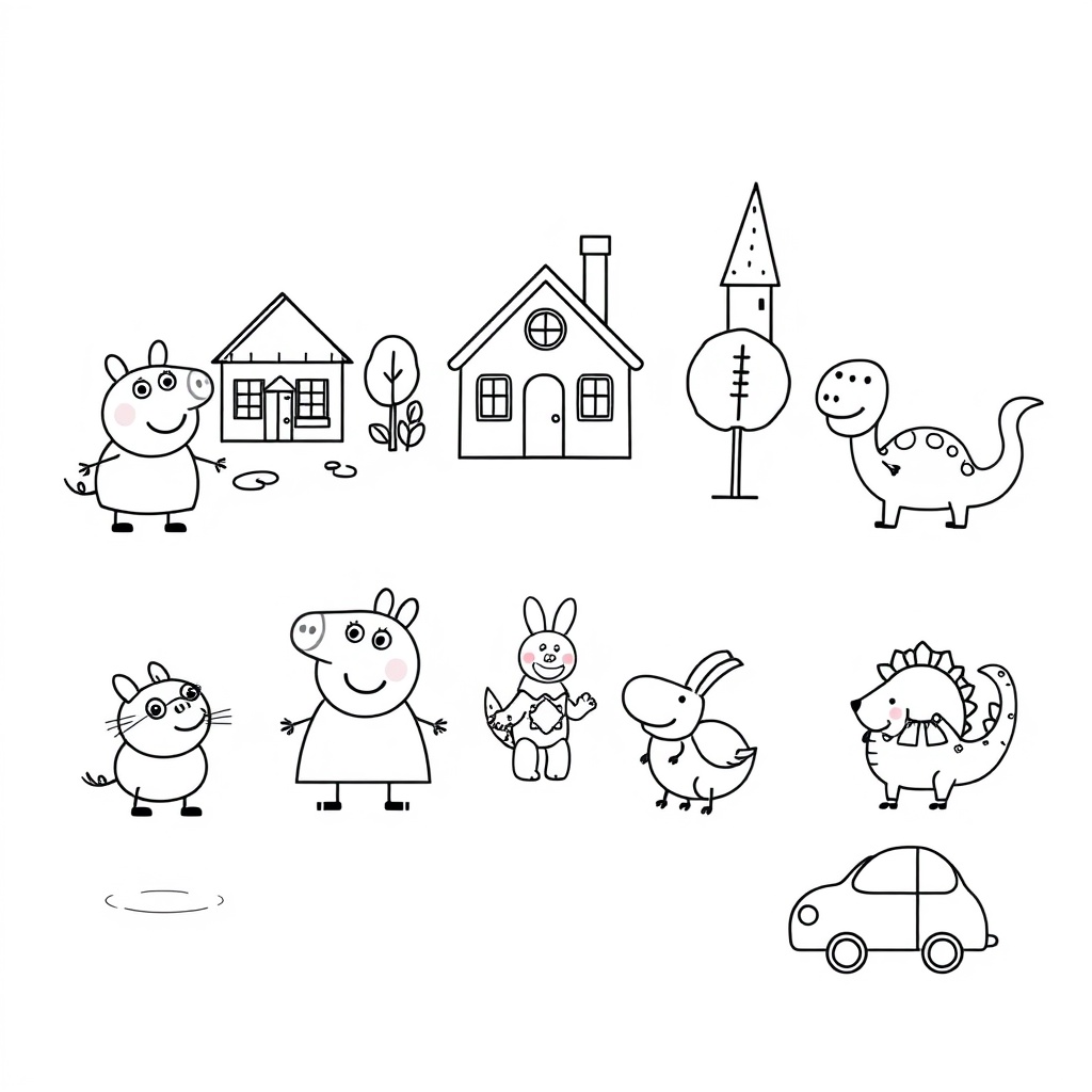 Libro para colorear de Peppa Pig