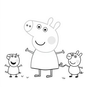 Página para Colorear de Peppa Pig