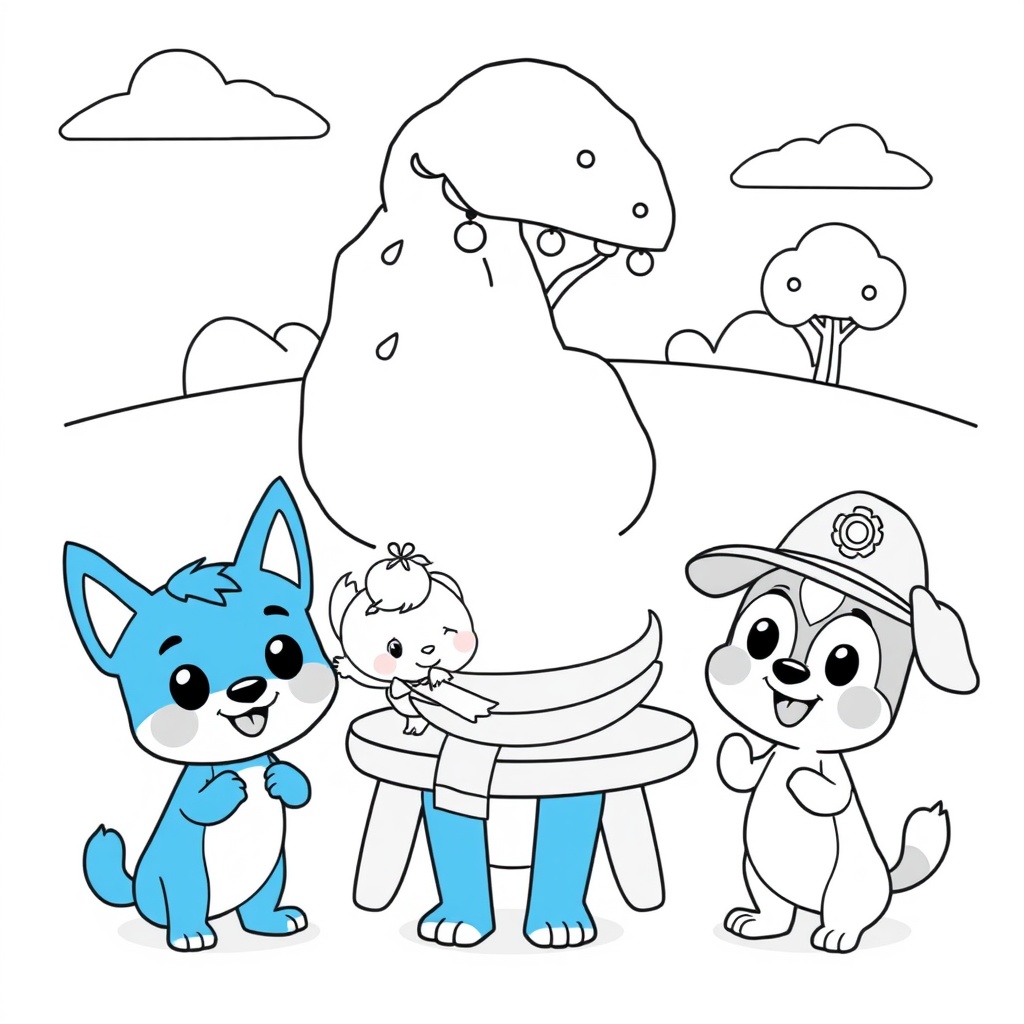 Kolorowanka z Bluey