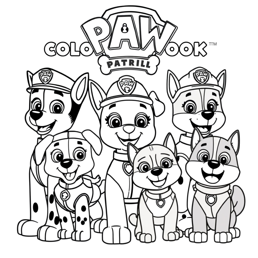 Página para Colorear de Patrulla Canina