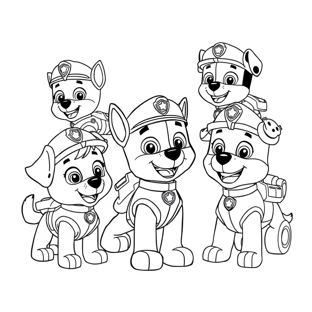 Libro para Colorear: La Patrulla Canina