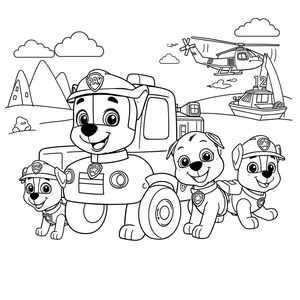 Libro para Colorear de Patrulla de Cachorros