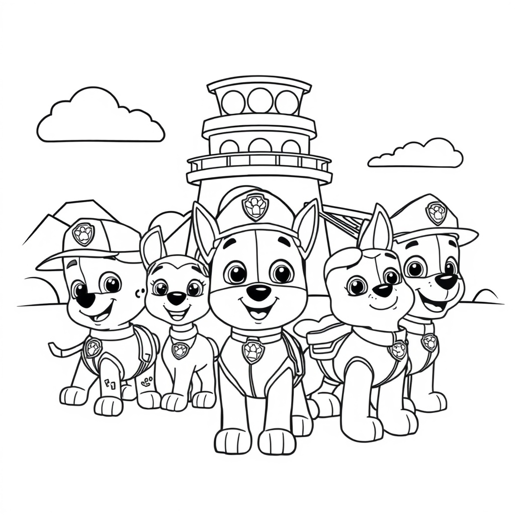 Libro para Colorear de La Patrulla Canina