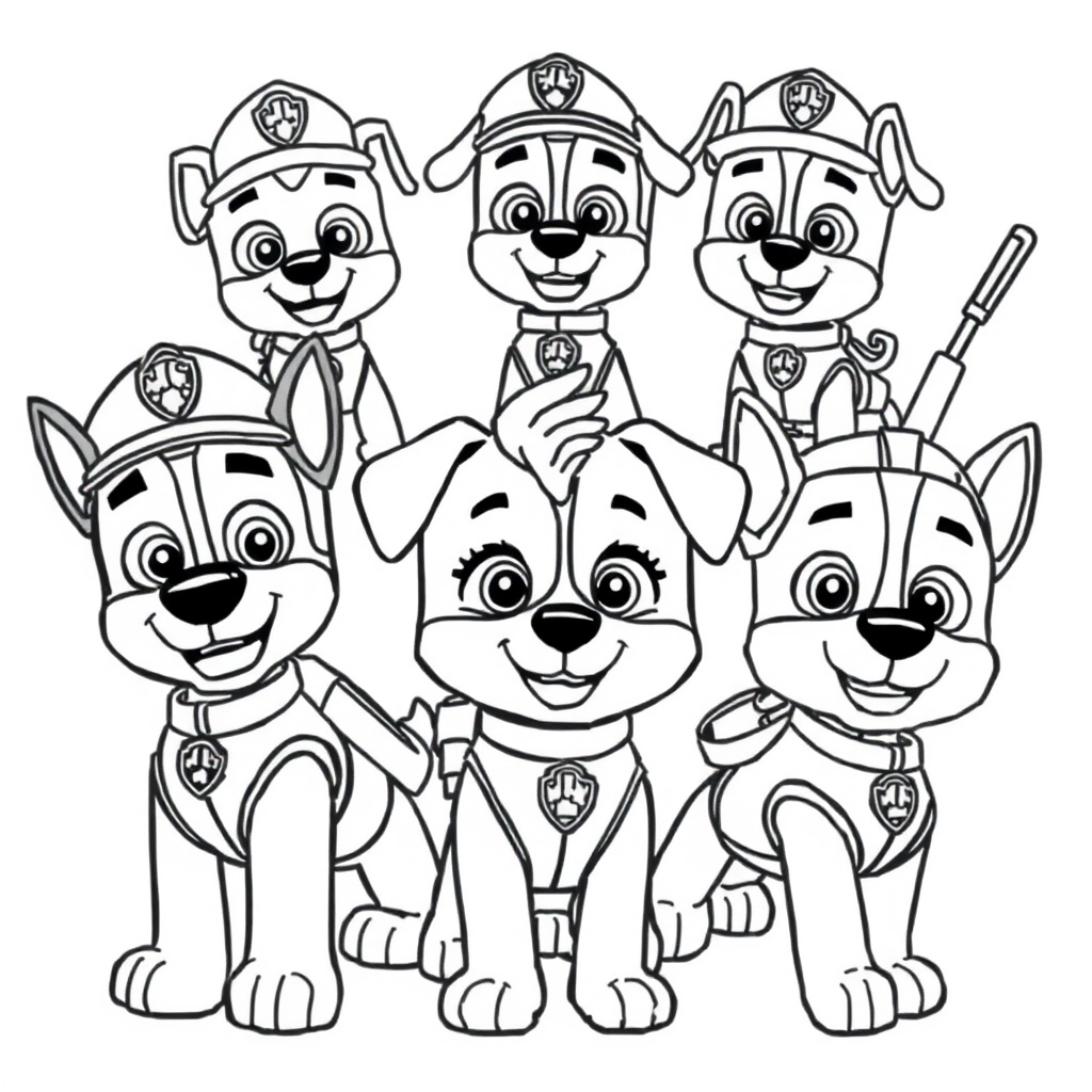 Libro para Colorear: Patrulla de Cachorros