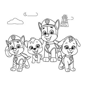 Libro para colorear de Patrulla Canina