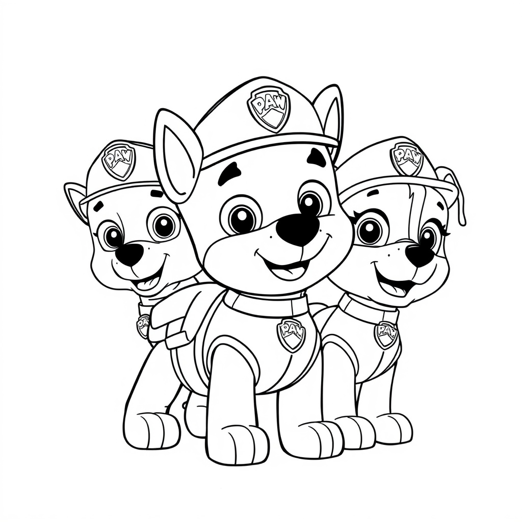 Aventura de Colorear Patrulla Canina