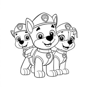 Kolorowanka Ekipa na 4 Łapy