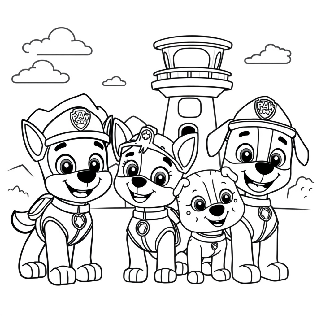 Libro de Colorear: ¡La Patrulla Canina al Rescate!