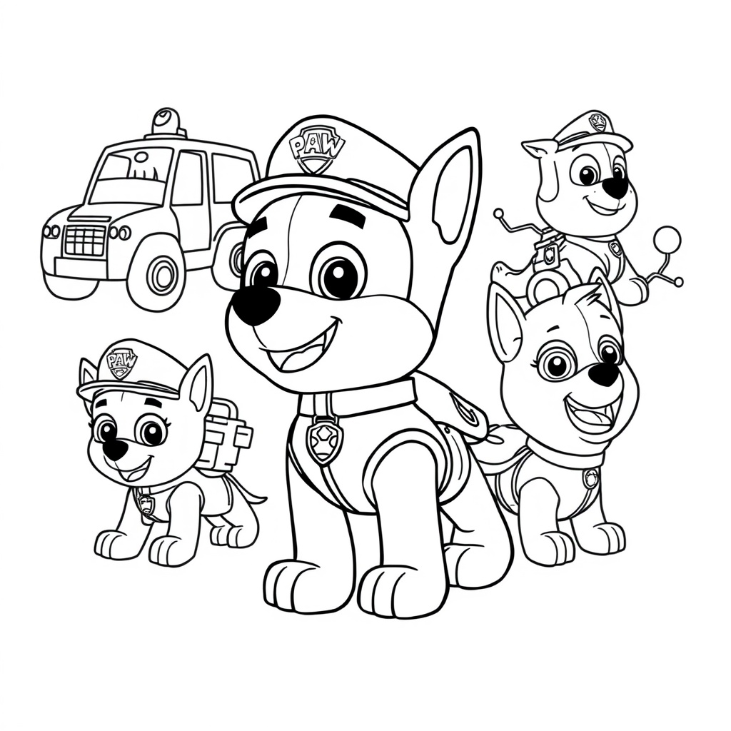 Libro para Colorear de Patrulla de Cachorros