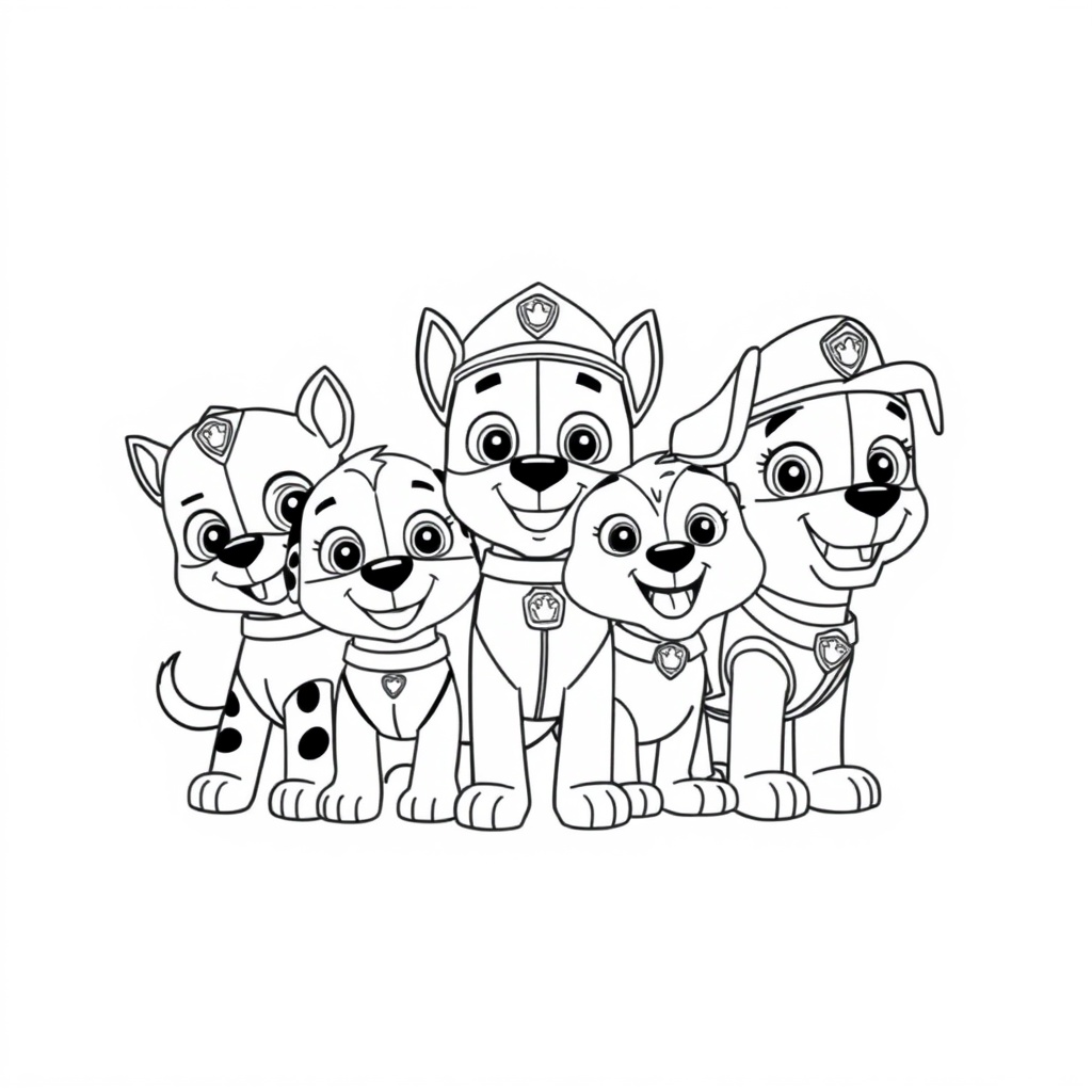 Libro para Colorear de Patrulla de Cachorros