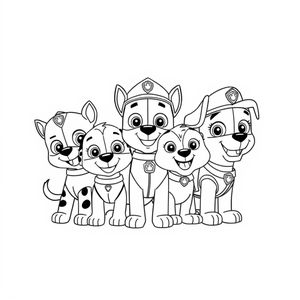 Libro para Colorear de Patrulla de Cachorros