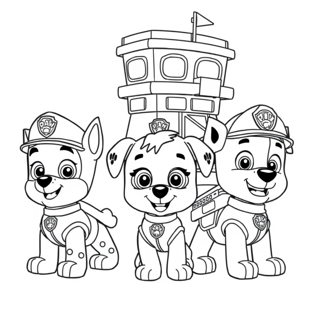 Páginas para Colorear de Patrulla Canina