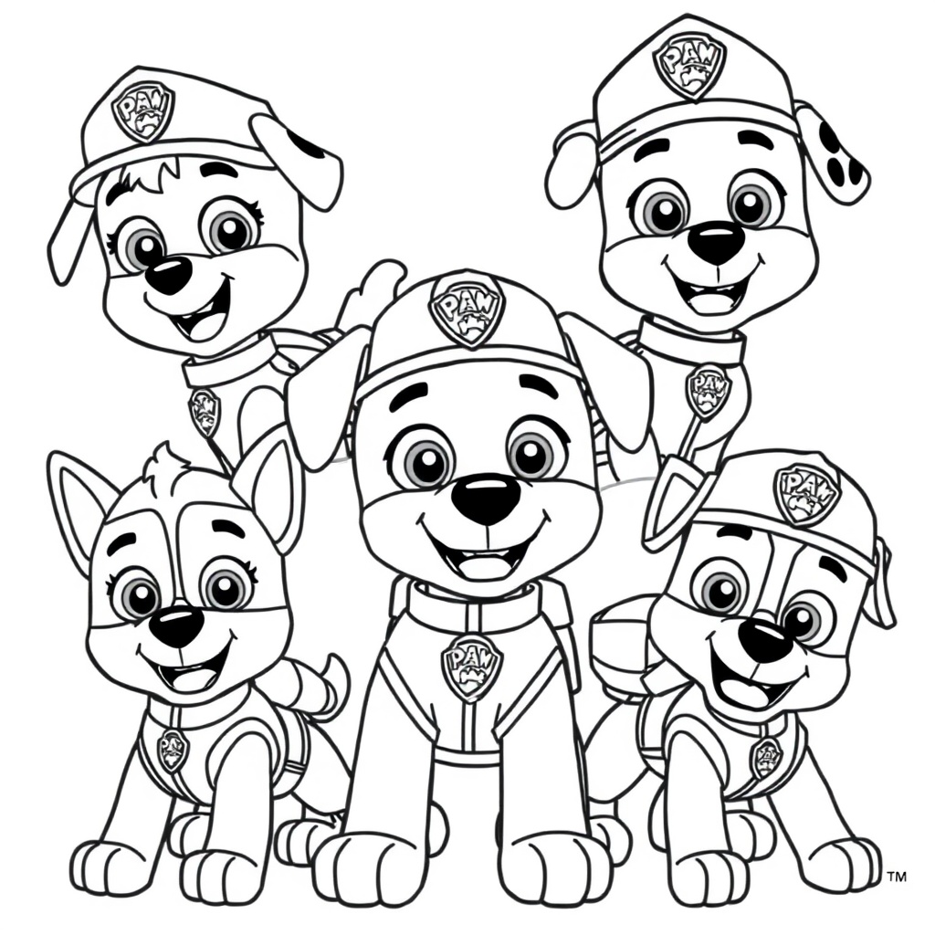 Libro para Colorear de La Patrulla Canina