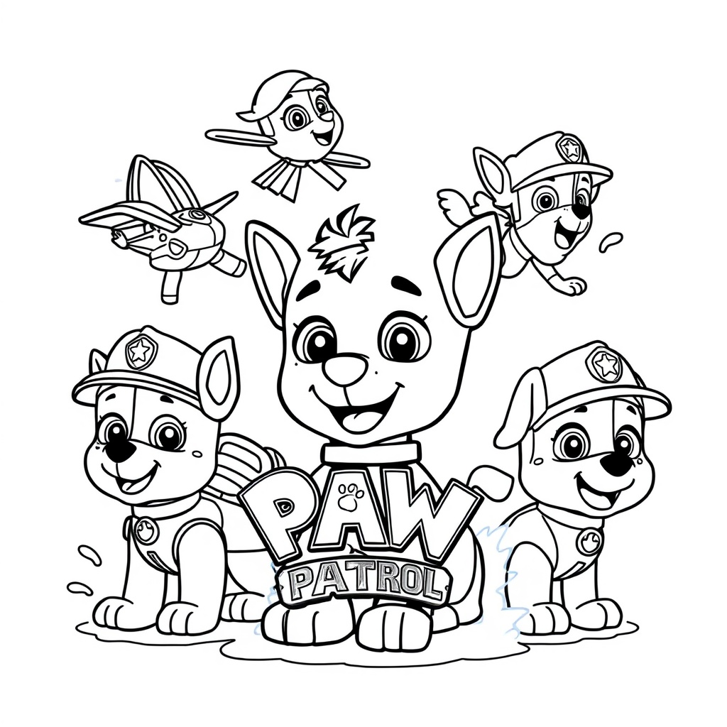 Libro para Colorear de Patrulla de Cachorros