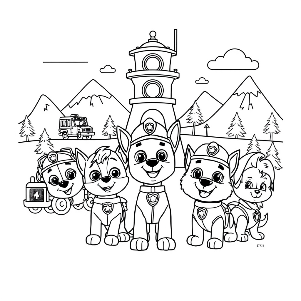 Libro para Colorear de Patrulla de Cachorros