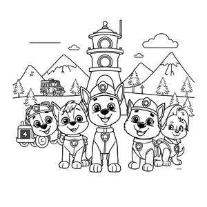 Libro para Colorear de Patrulla de Cachorros