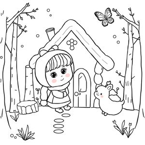 Masha y el Oso: Aventuras para Colorear