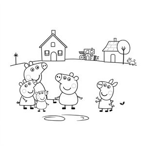 Peppa Pig para colorear: El mundo de los amigos