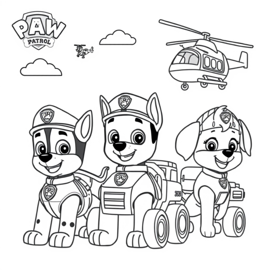 Patrulla Canina: Libro de Colorear en Acción