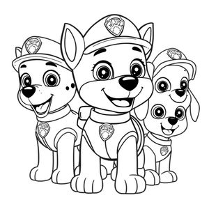 Libro para Colorear de Patrulla Canina para Niños