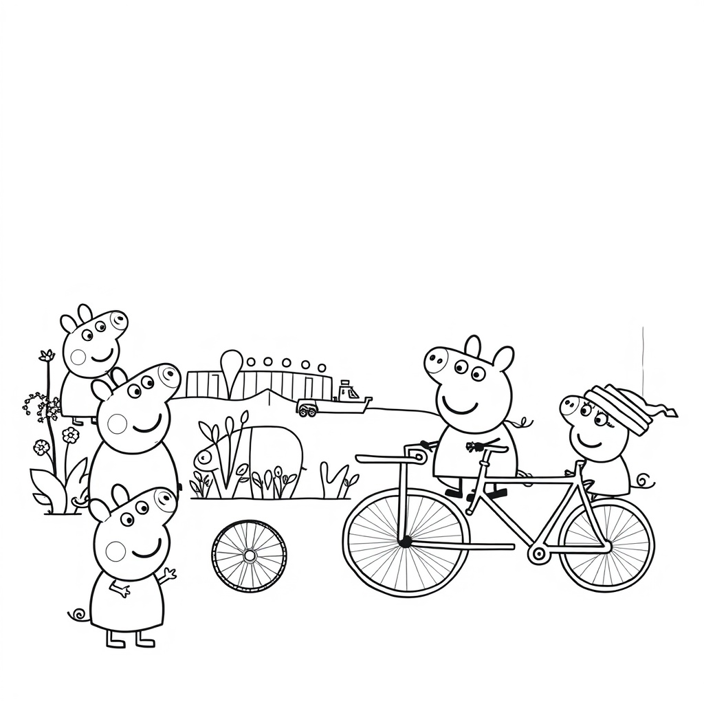Libro para colorear de Peppa Pig