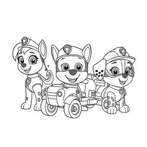 Libro para Colorear: ¡Acción de Patrulla Canina!