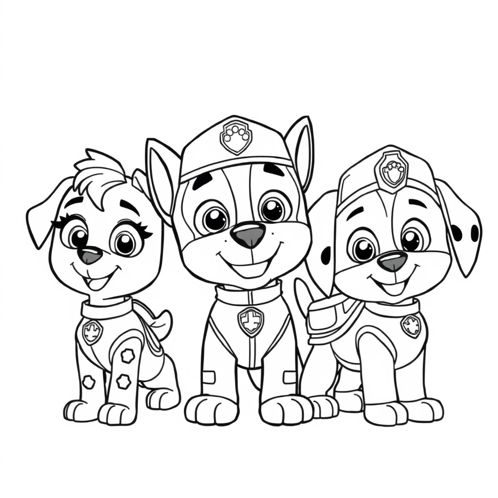 Libro para colorear Patrulla de Cachorros
