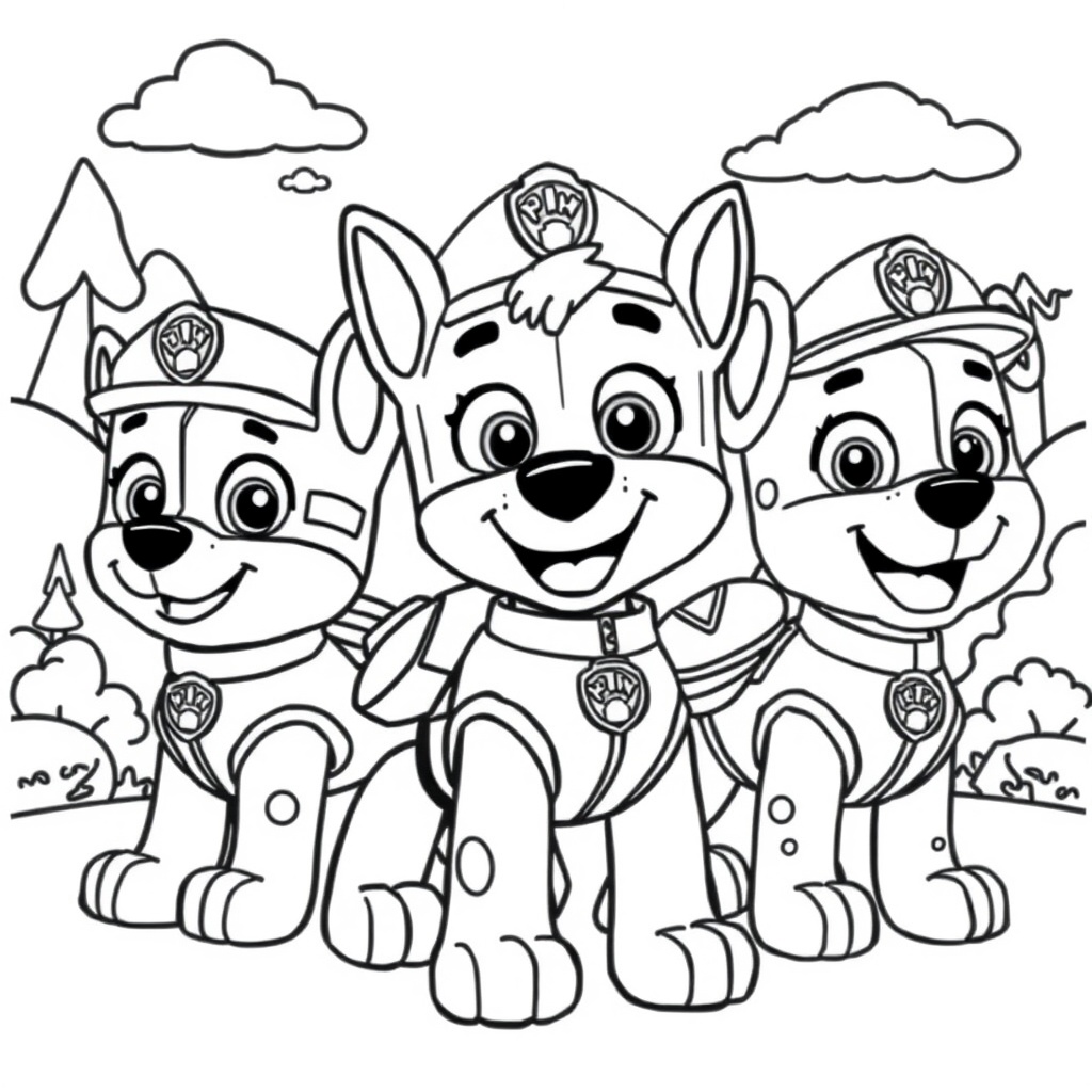 Libro para colorear de la Patrulla Canina