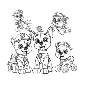 Libro de Colorear: Patrulla de Cachorros en Acción