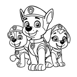 Libro para colorear de la Patrulla Canina