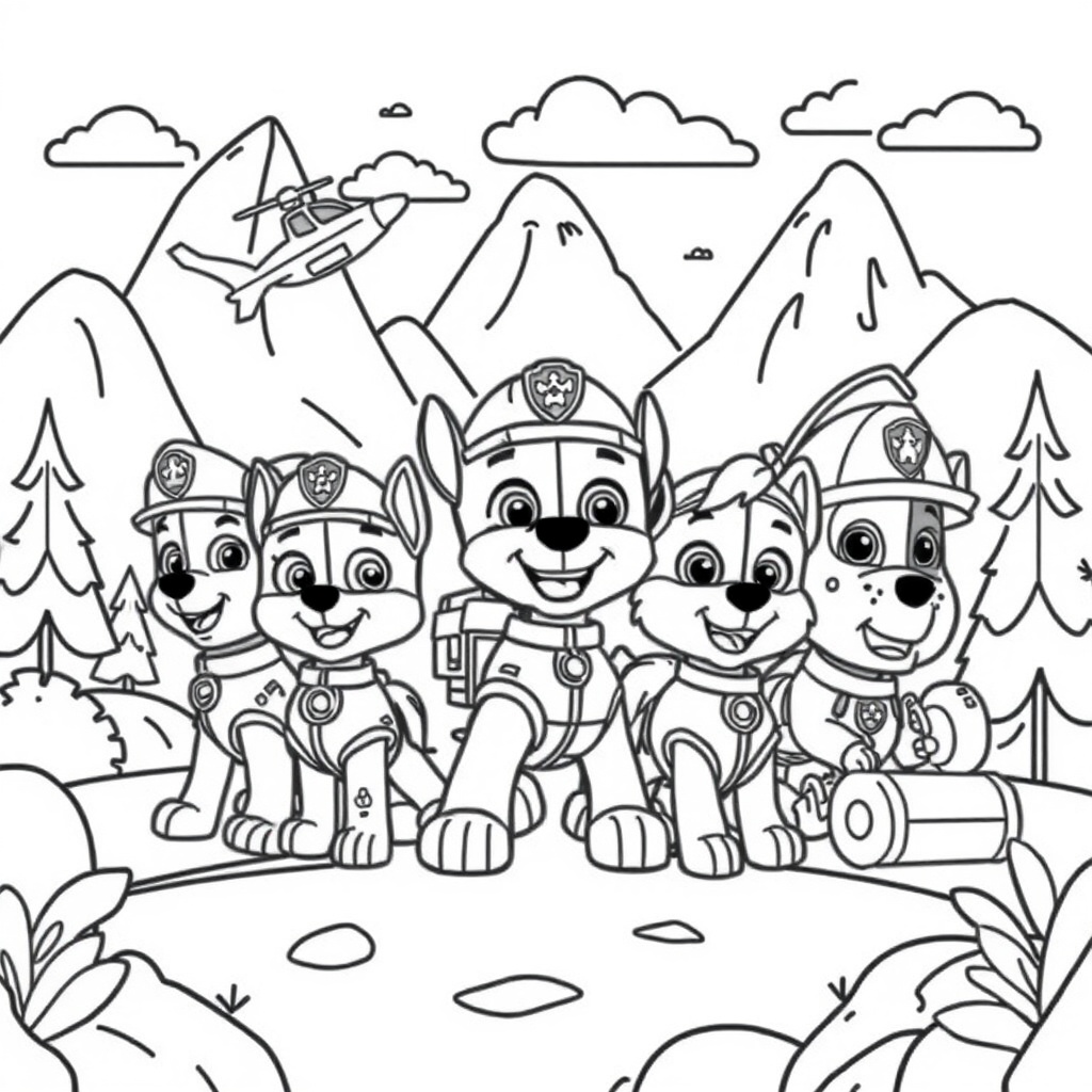 Libro para Colorear Patrulla de Cachorros