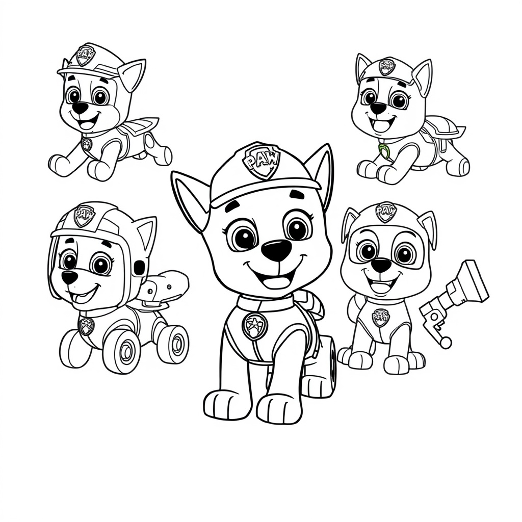 PSI Patrol - Kolorowanka Bohaterowie Akcji