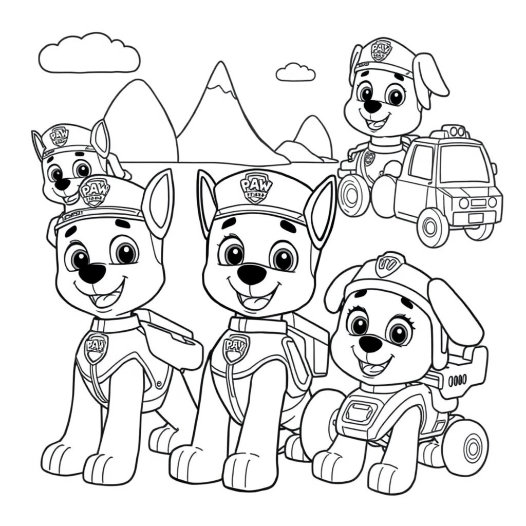 Libro para Colorear de La Patrulla Canina
