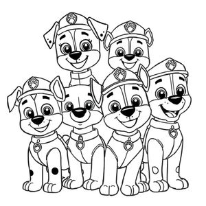 Libro para Colorear de Patrulla de Cachorros