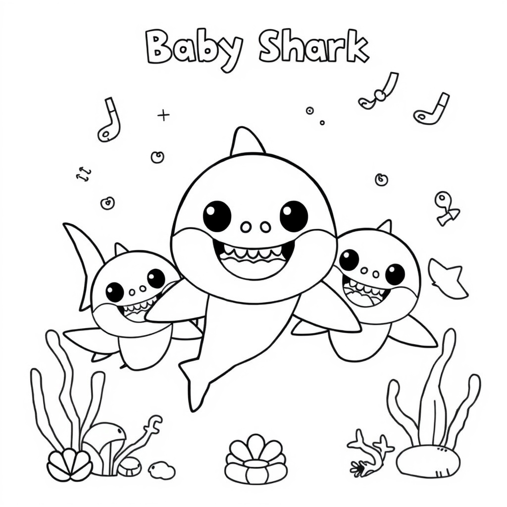 Kolorowanka Baby Shark