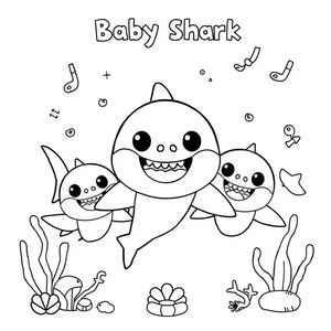 Kolorowanka Baby Shark