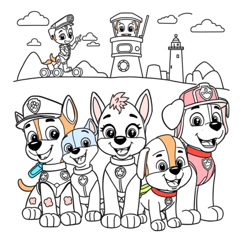 Coloreando con Patrulla Canina