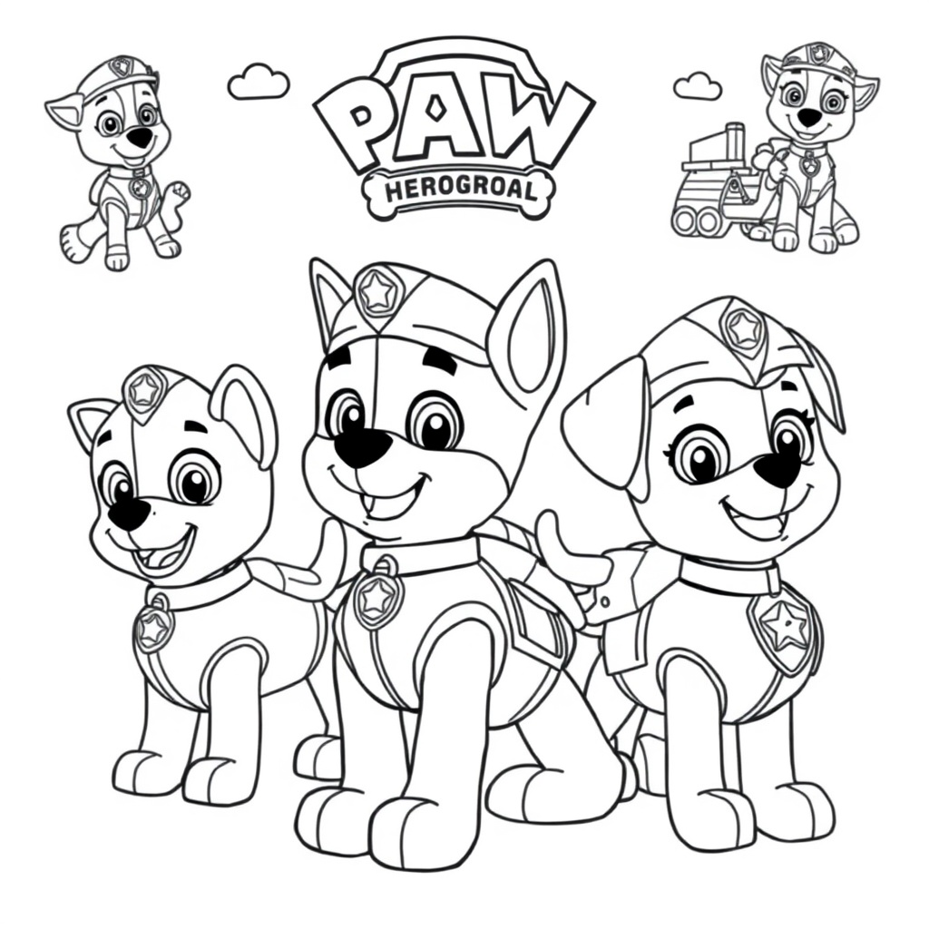 Libro para Colorear de Patrulla de Cachorros