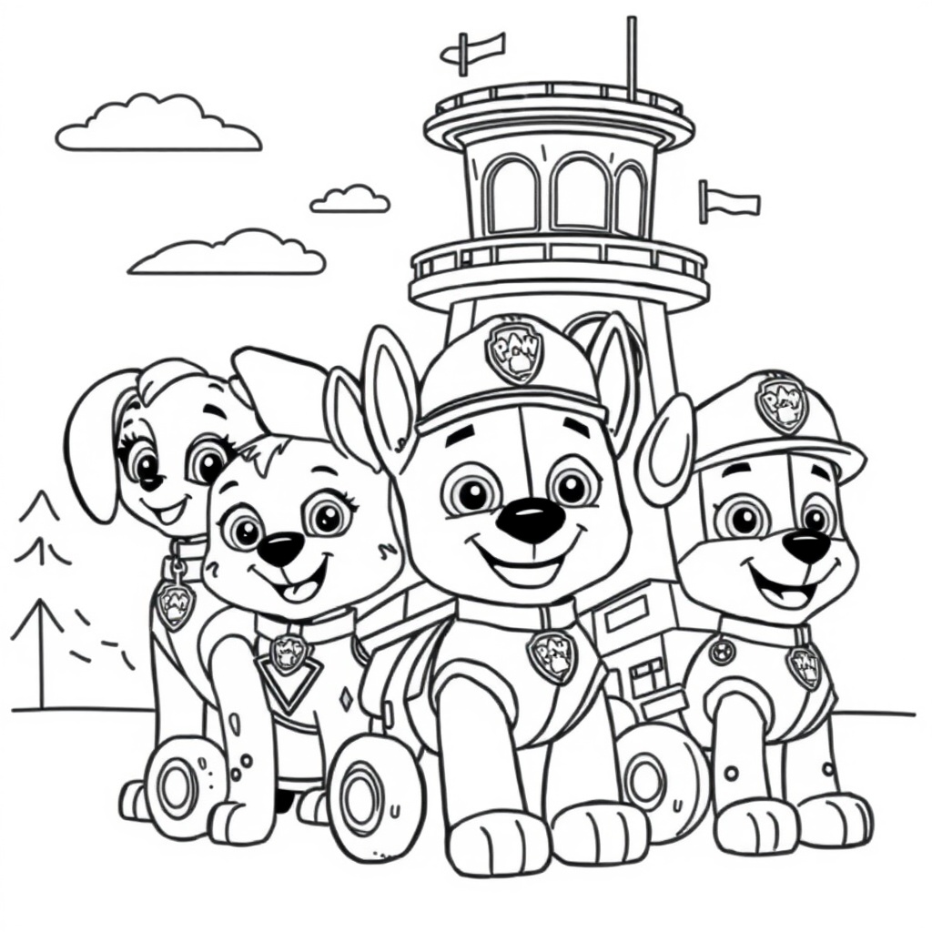 Libro para Colorear de La Patrulla Canina
