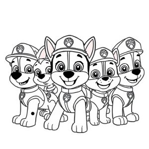PAW Patrol para colorear: Misión en Bahía Aventura